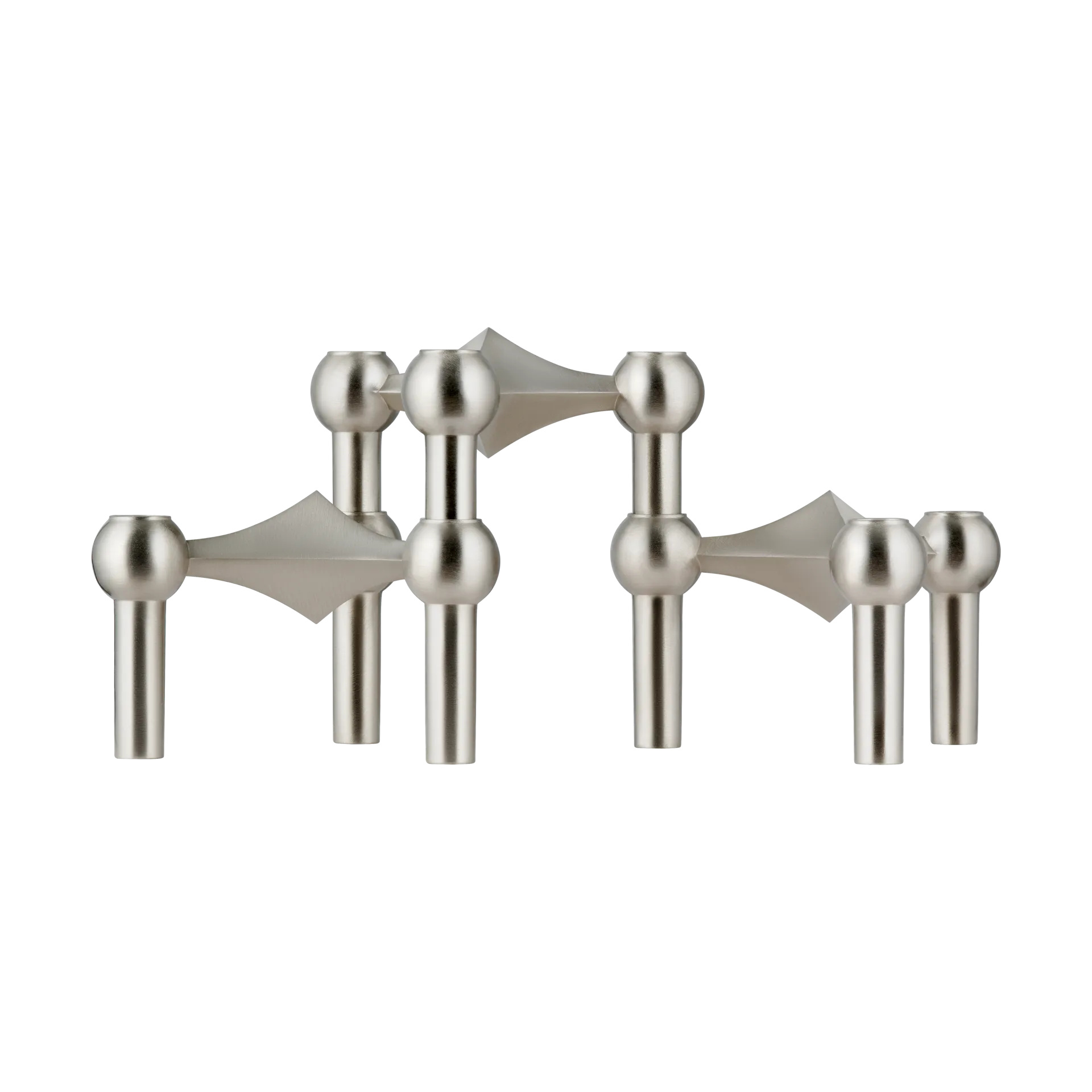 STOFF Nagel ljusstake 3-pack, Borstad krom STOFF Nagel
