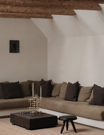 STOFF Nagel ljusstake 3-pack - Borstad mässing - STOFF Nagel