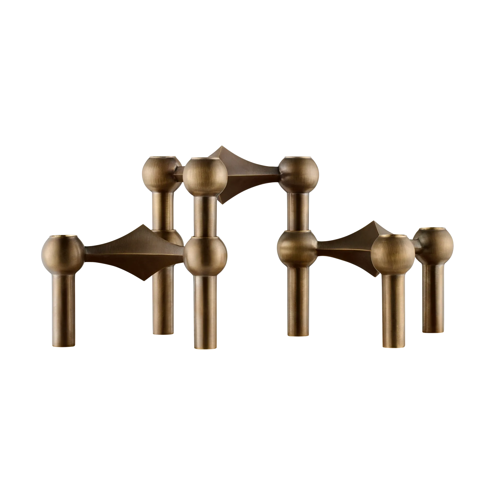 STOFF Nagel ljusstake 3-pack, Bronzed brass STOFF Nagel