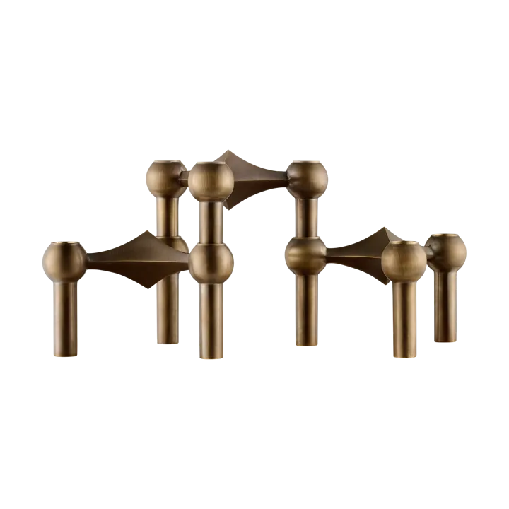 STOFF Nagel ljusstake 3-pack - Bronzed brass - STOFF Nagel