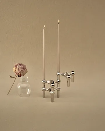 STOFF Nagel ljusstake 3-pack - krom - STOFF Nagel
