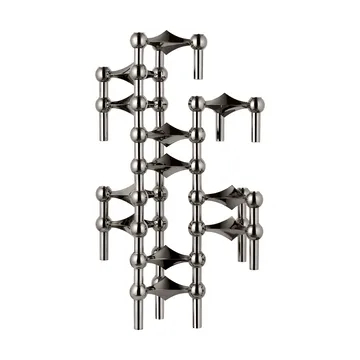 STOFF Nagel ljusstake 3-pack - Svart krom - STOFF Nagel