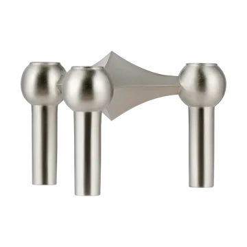 STOFF Nagel ljusstake - Borstad krom - STOFF Nagel