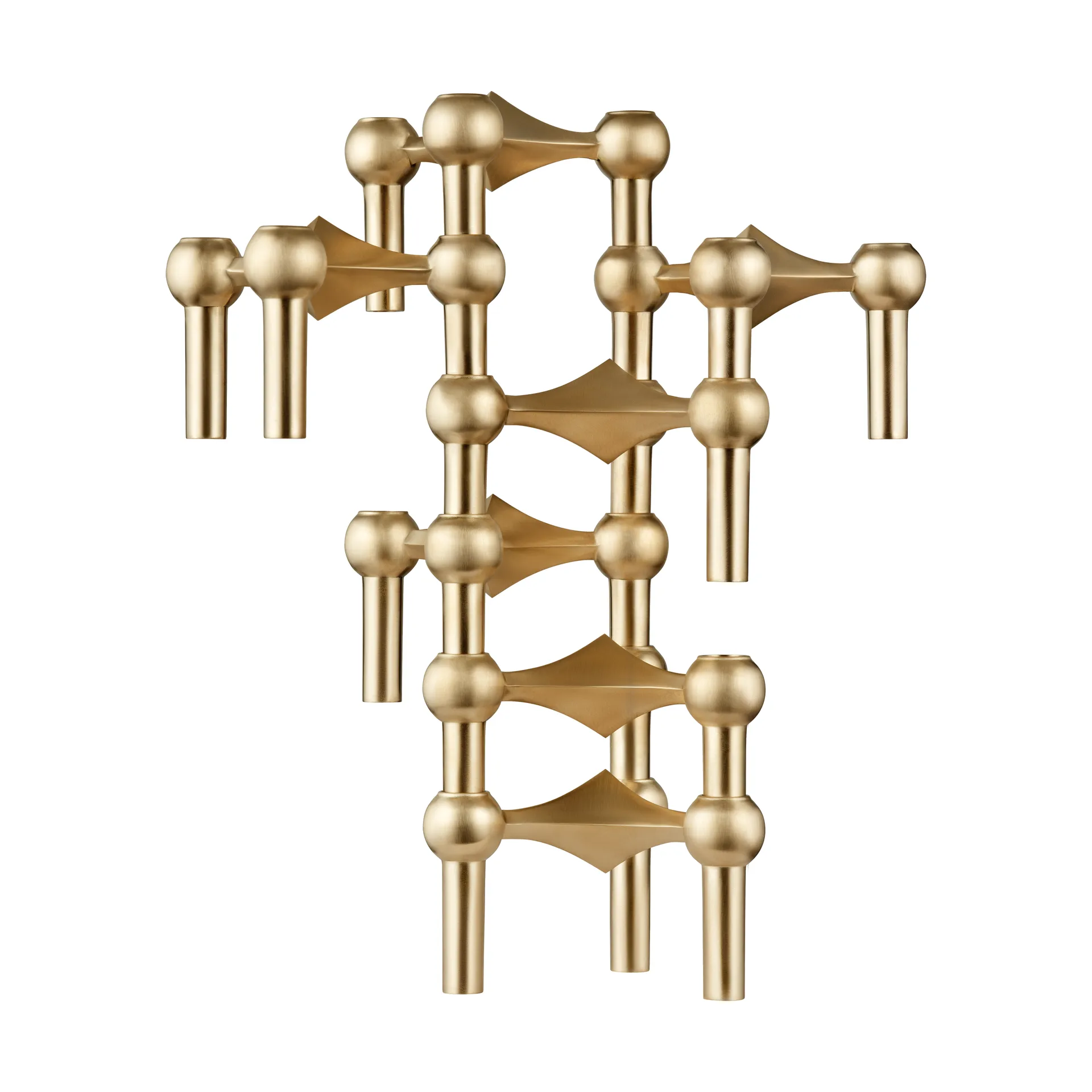 STOFF Nagel ljusstake, Borstad mässing STOFF Nagel