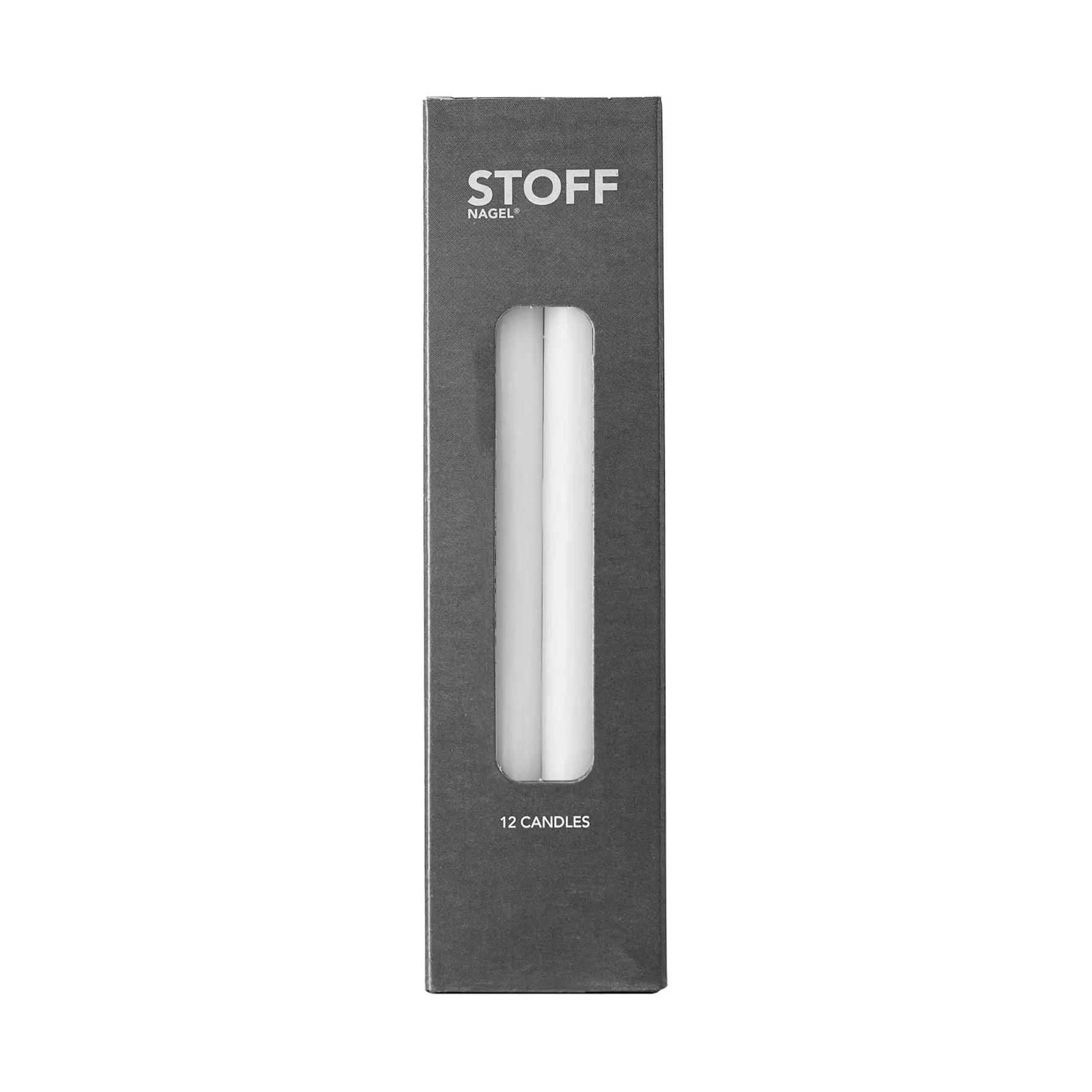 STOFF Nagel ljusstake krom 3-pack + vita ljus 12-pack,  STOFF Nagel