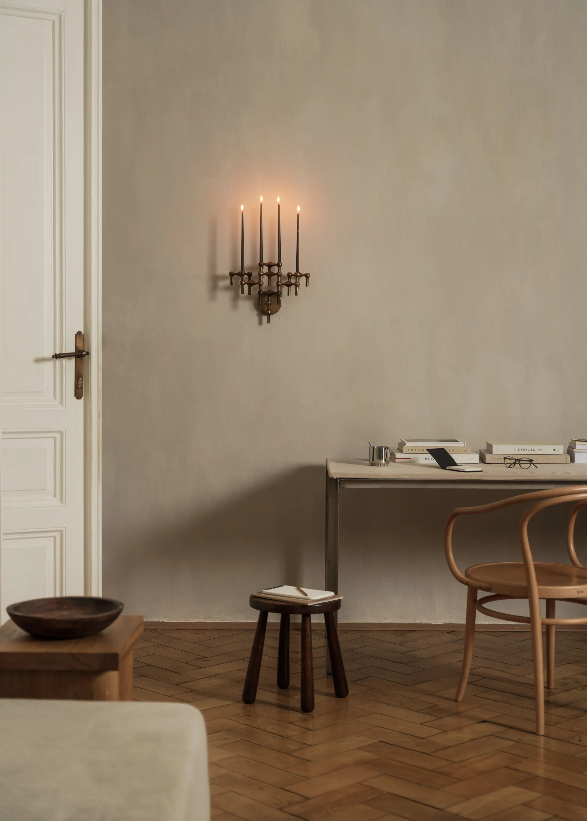 STOFF Nagel ljusstake vägg, Bronzed brass STOFF Nagel