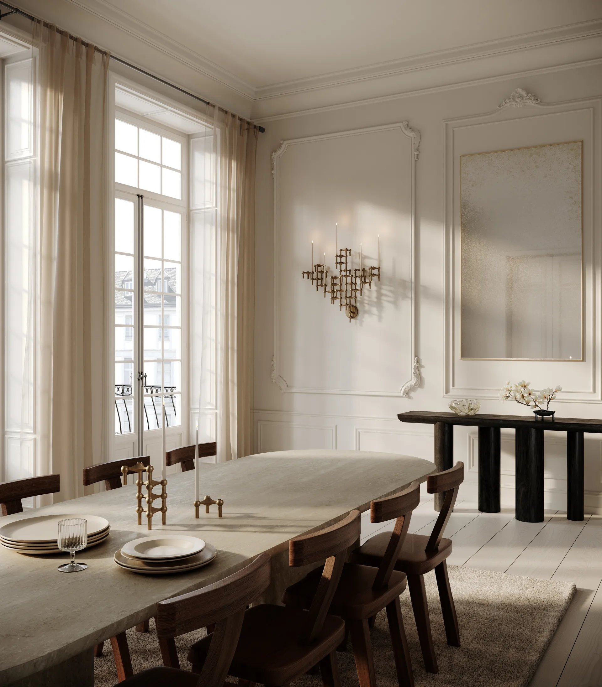 STOFF Nagel ljusstake vägg, Bronzed brass STOFF Nagel