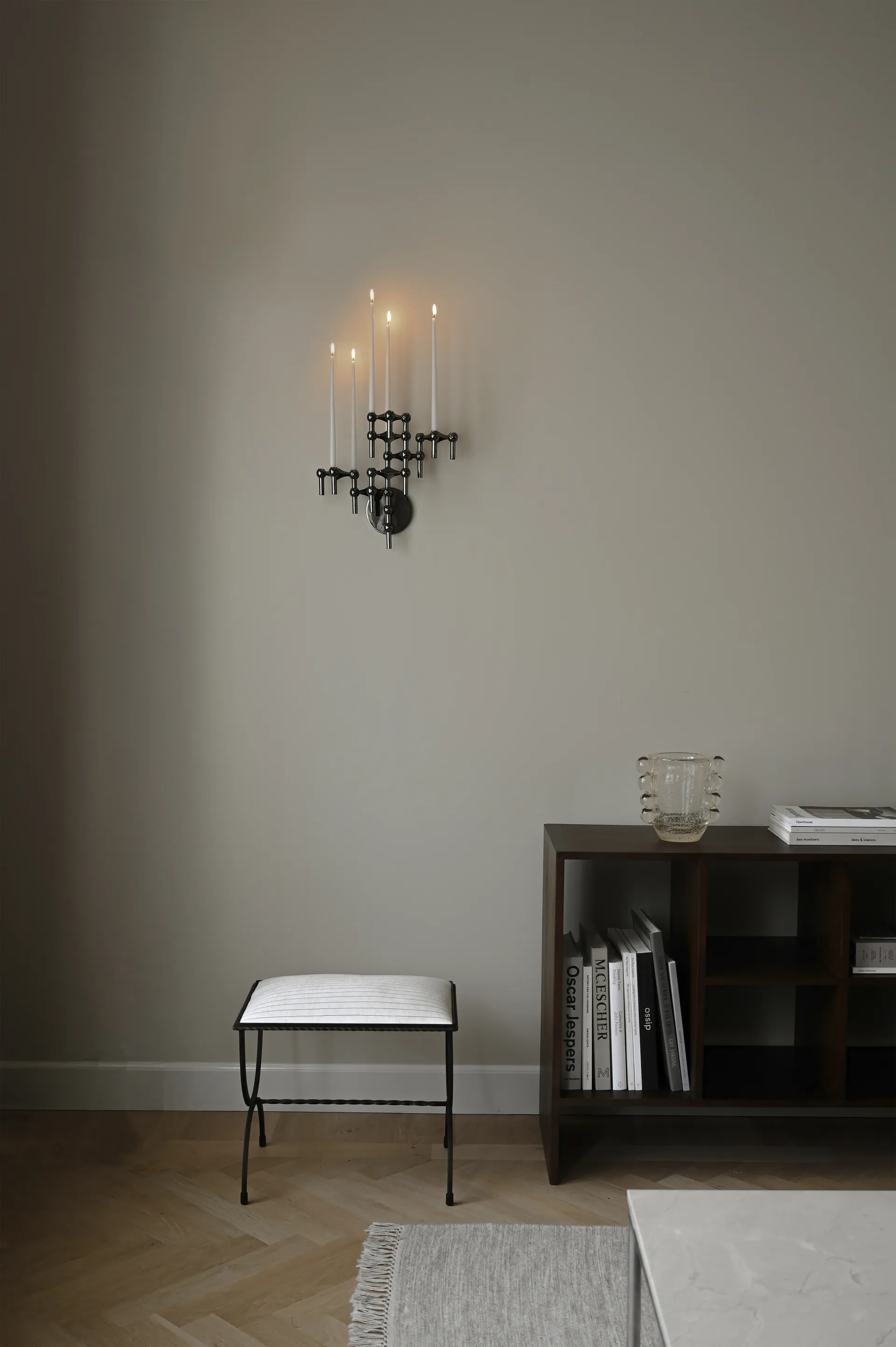 STOFF Nagel ljusstake vägg, Svart krom STOFF Nagel