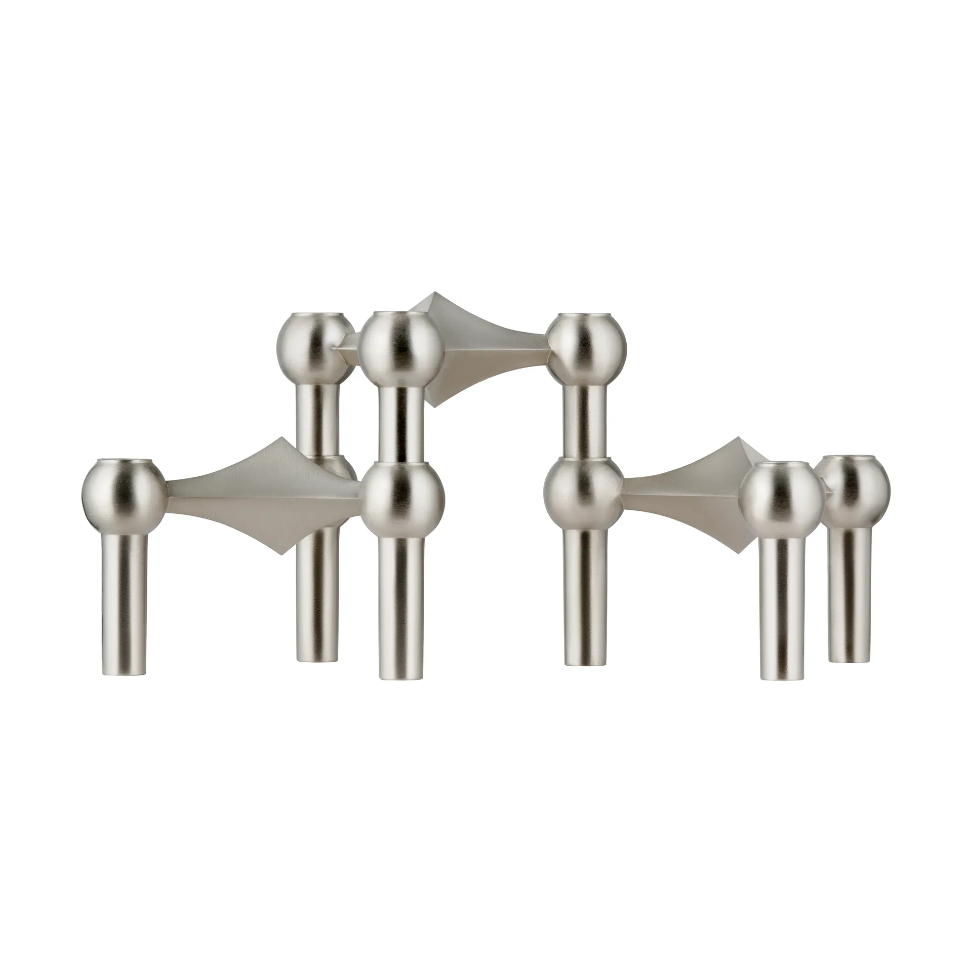 STOFF Nagel ljusstake 3-pack, Borstad krom STOFF