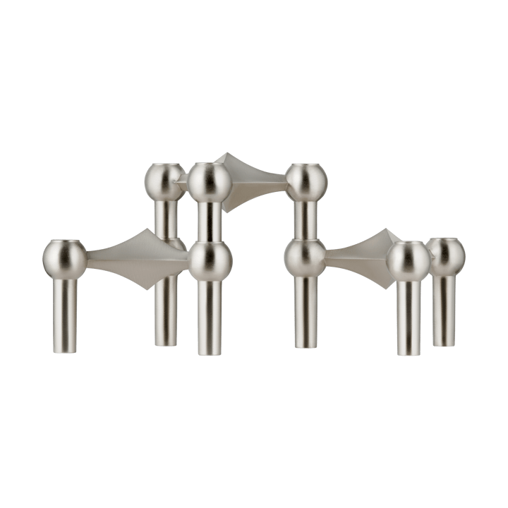 STOFF Nagel ljusstake 3-pack - Borstad krom - STOFF