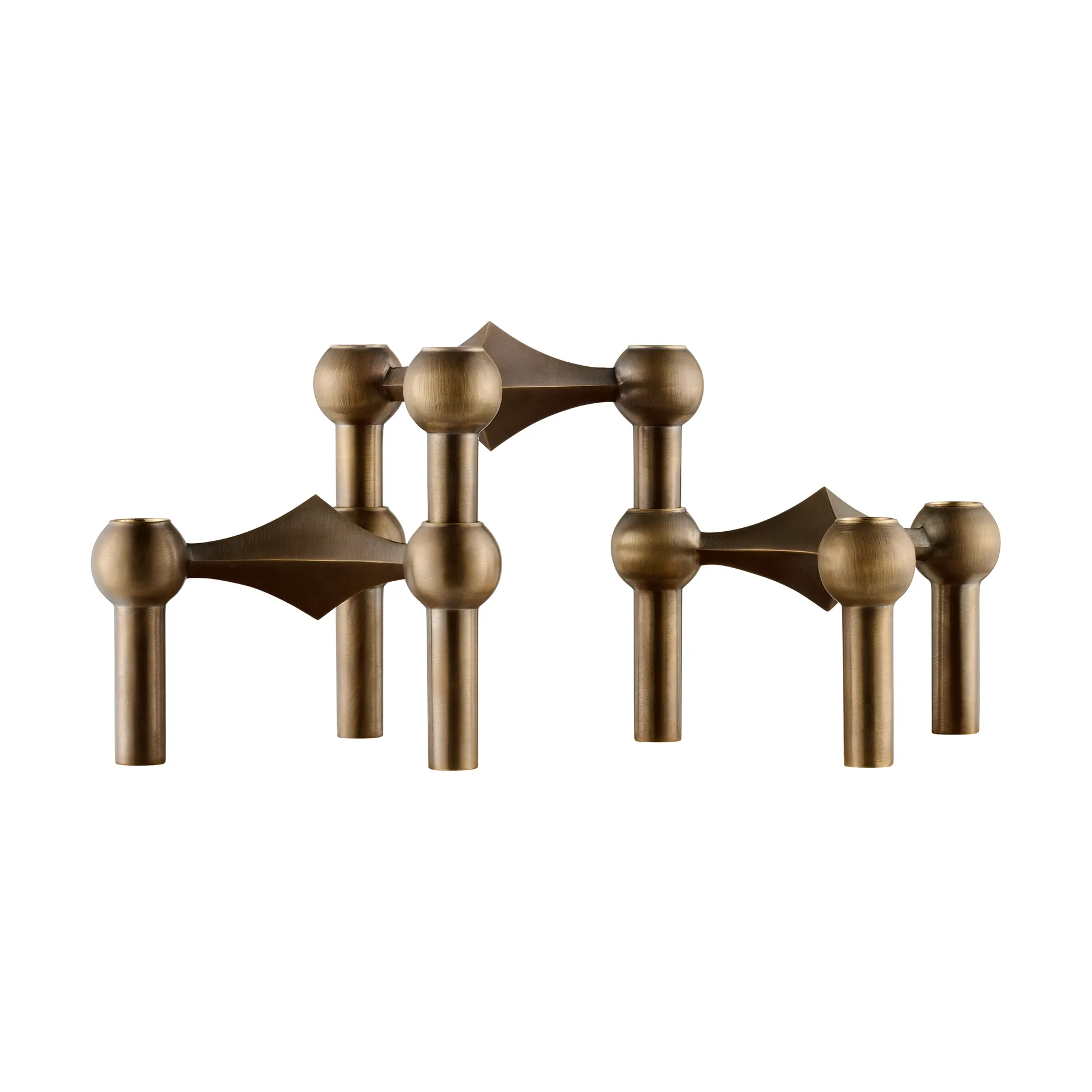 STOFF Nagel ljusstake 3-pack, Bronzed brass STOFF