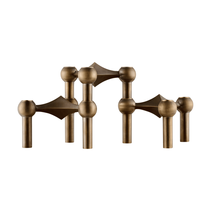 STOFF Nagel ljusstake 3-pack - Bronzed brass - STOFF