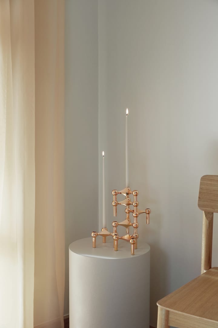STOFF Nagel ljusstake 3-pack, Roséguld STOFF