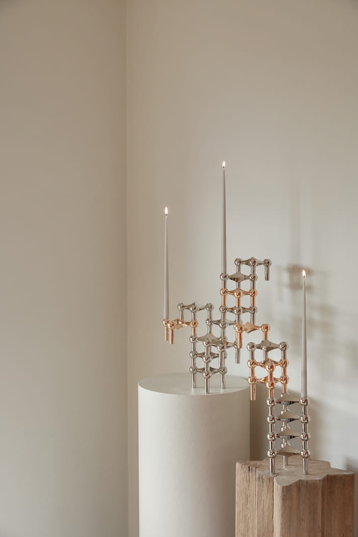STOFF Nagel ljusstake 3-pack, Roséguld STOFF
