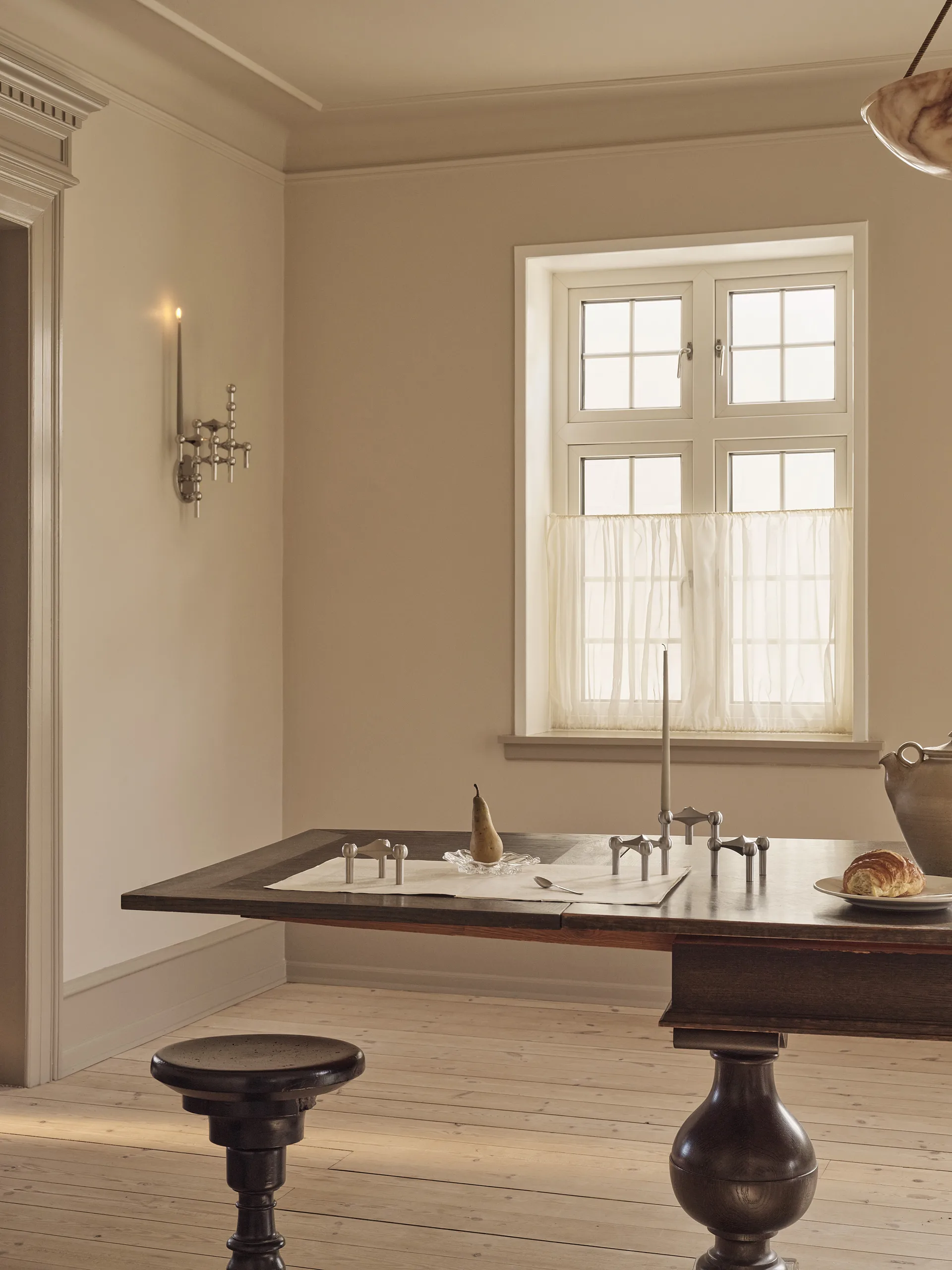 STOFF Nagel ljusstake, Borstad krom STOFF