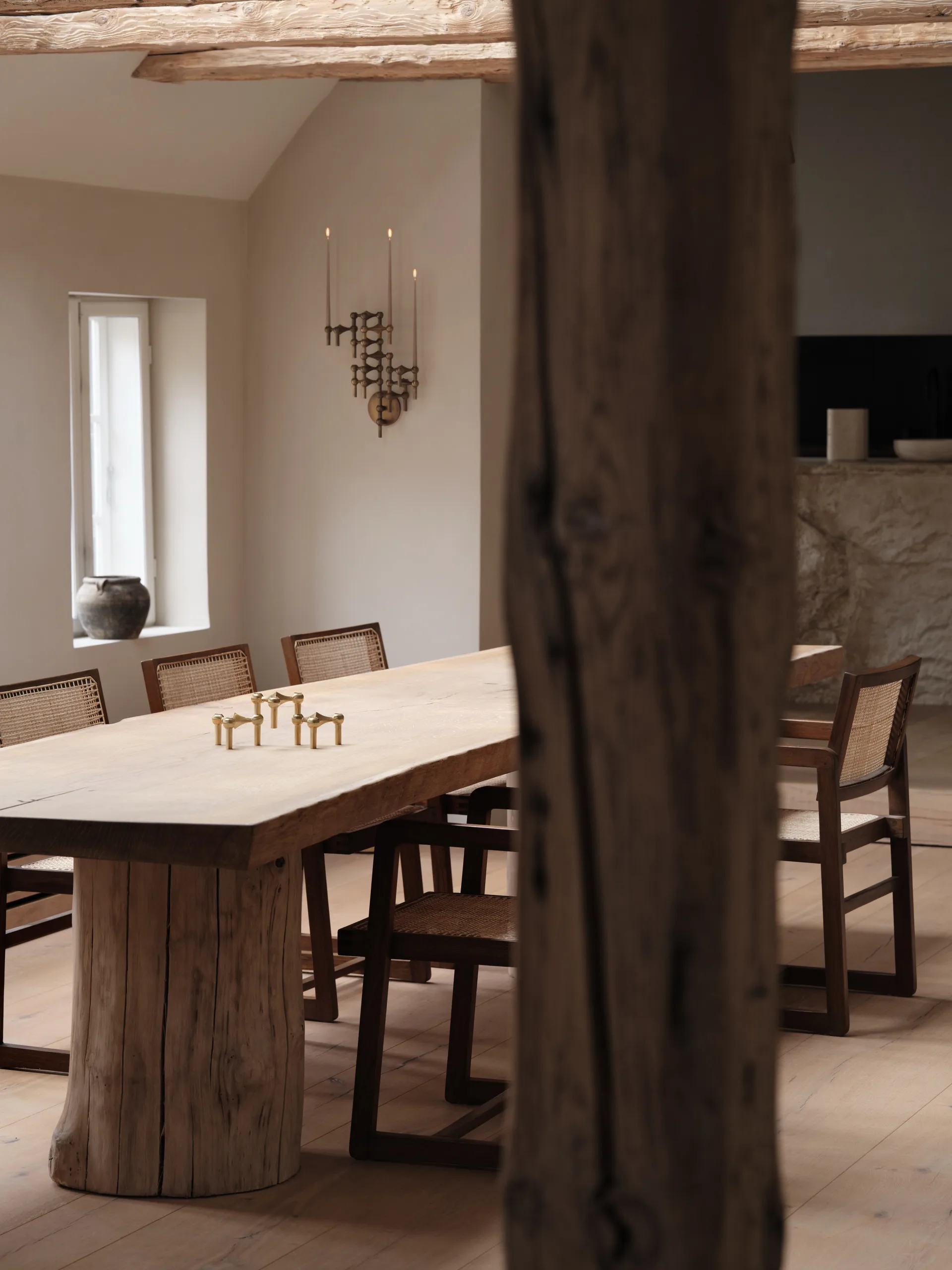 STOFF Nagel ljusstake, Borstad mässing STOFF