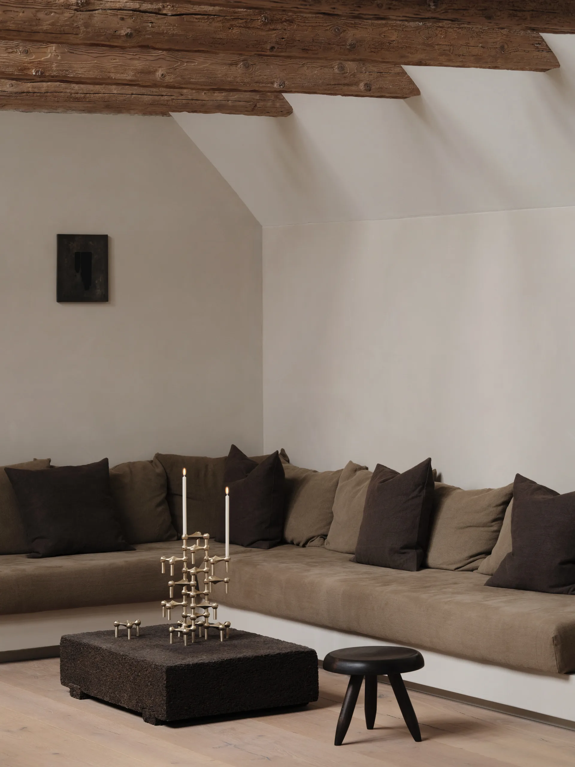 STOFF Nagel ljusstake, Borstad mässing STOFF