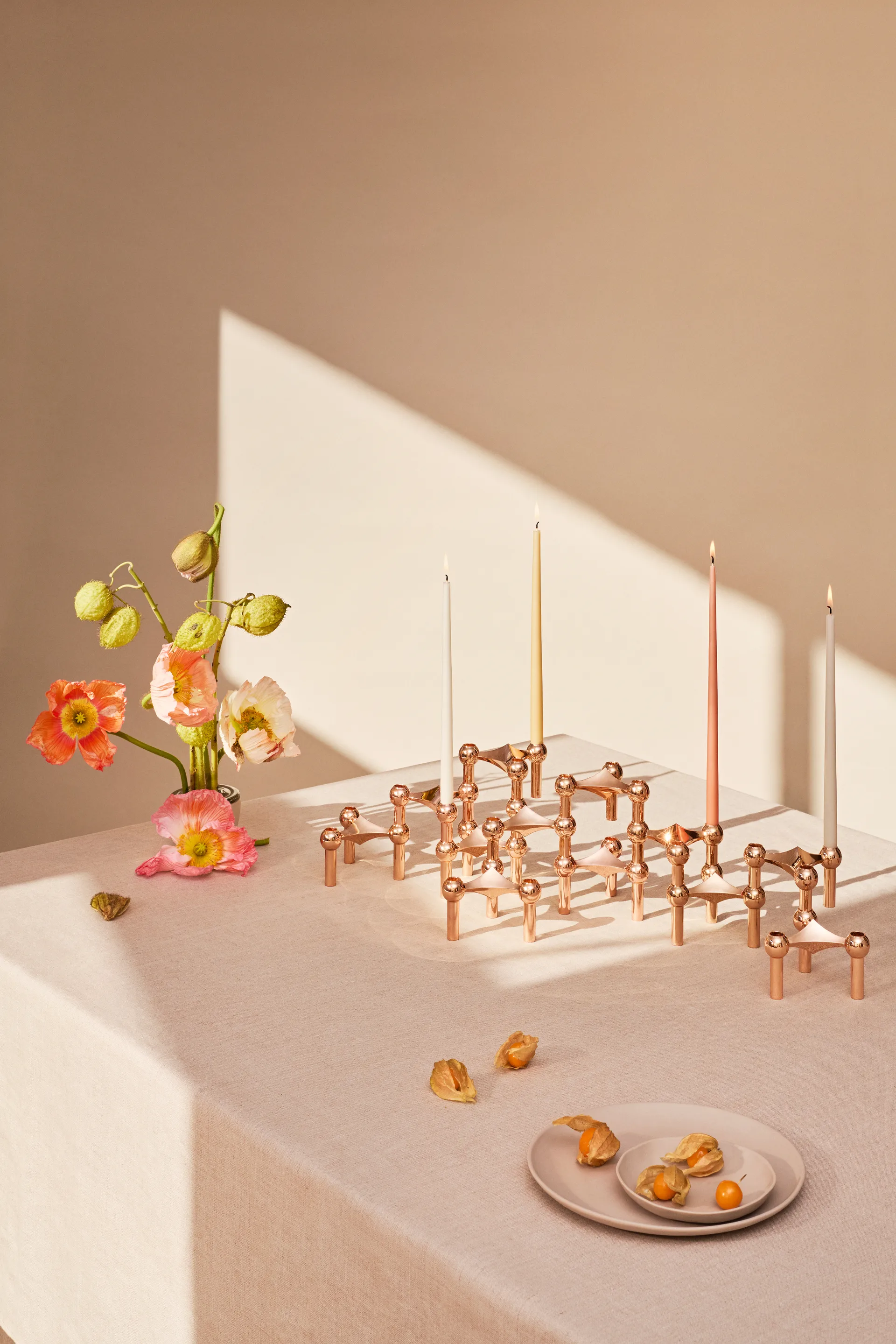 STOFF Nagel ljusstake, Roséguld STOFF