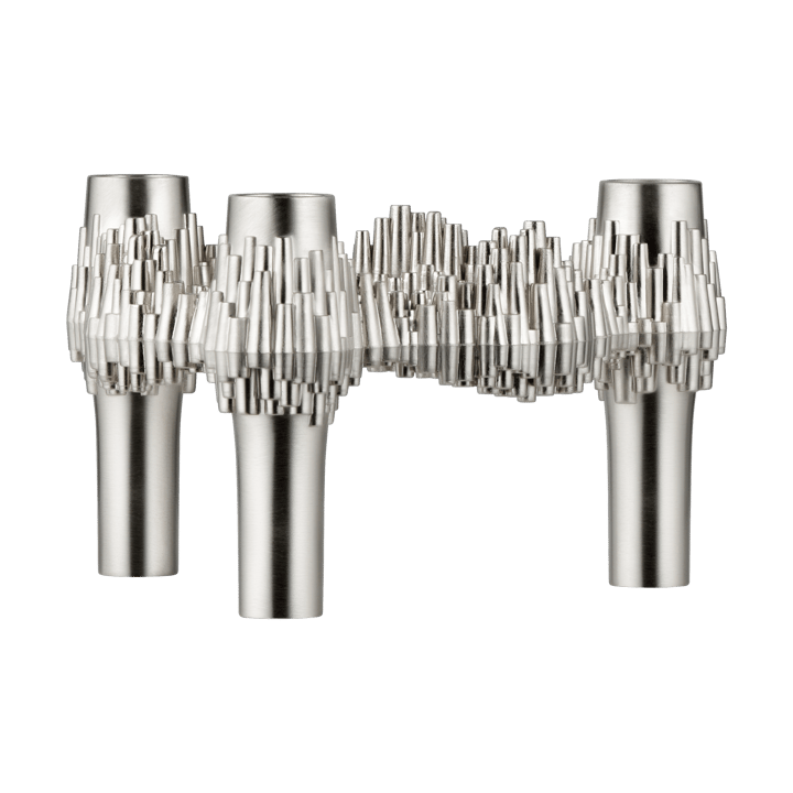 STOFF Quist ljusstake - Borstad krom - STOFF