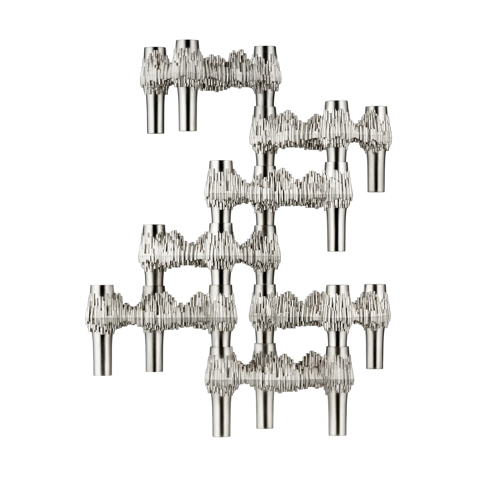 STOFF Quist ljusstake, Borstad krom STOFF