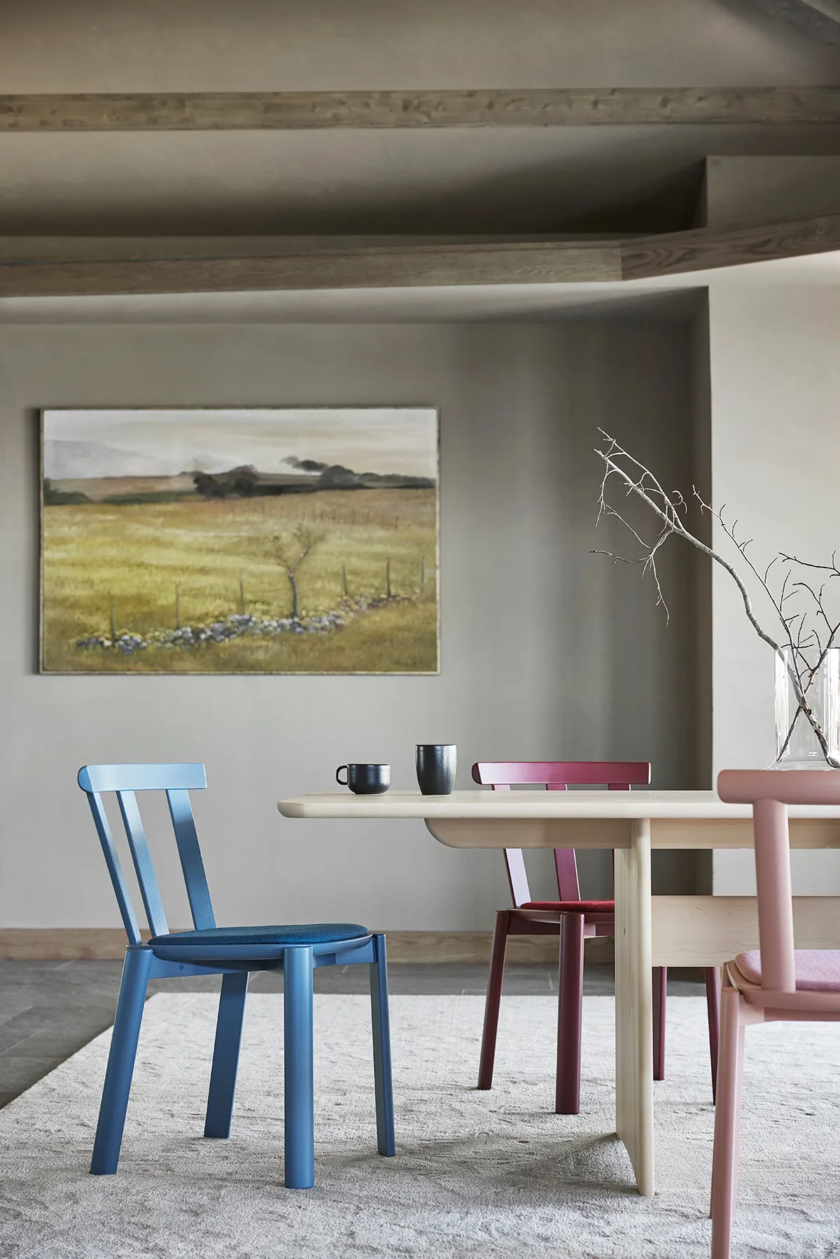 Alt bord 90x320 cm björk, Ljus mattlack Stolab