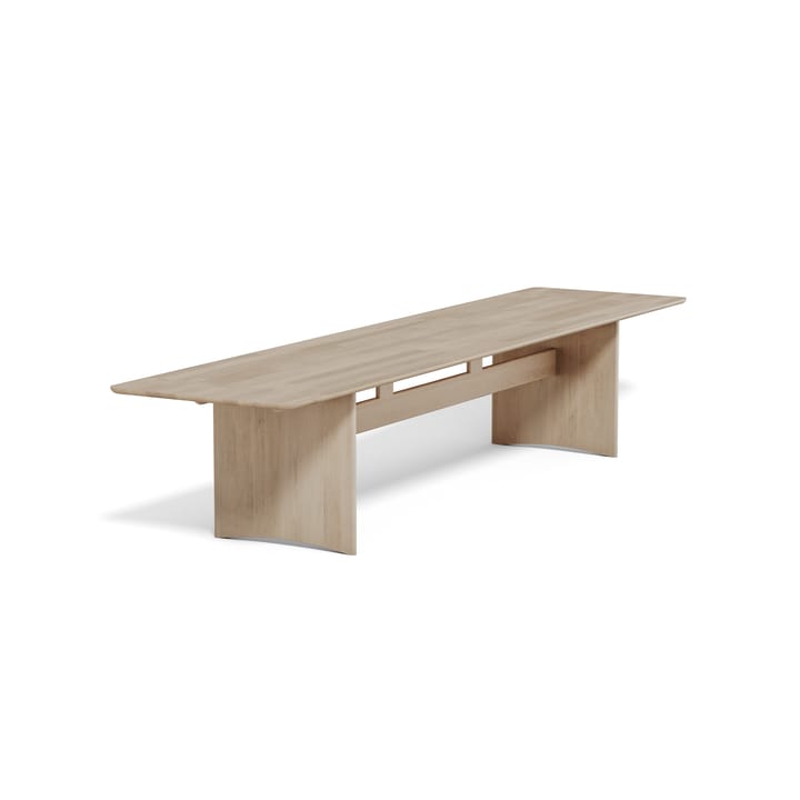 Alt bord 90x385 cm ek - Ljus mattlack - Stolab
