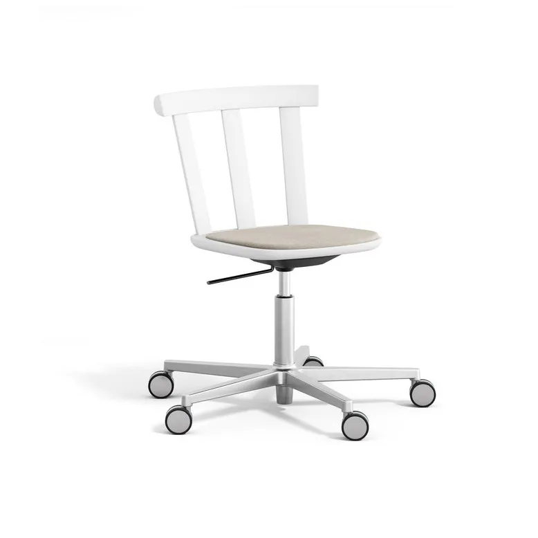 Alt stol snurrstativ klädd sits björk, Hallingdal 65-103 grey/beige-vit 21 Stolab