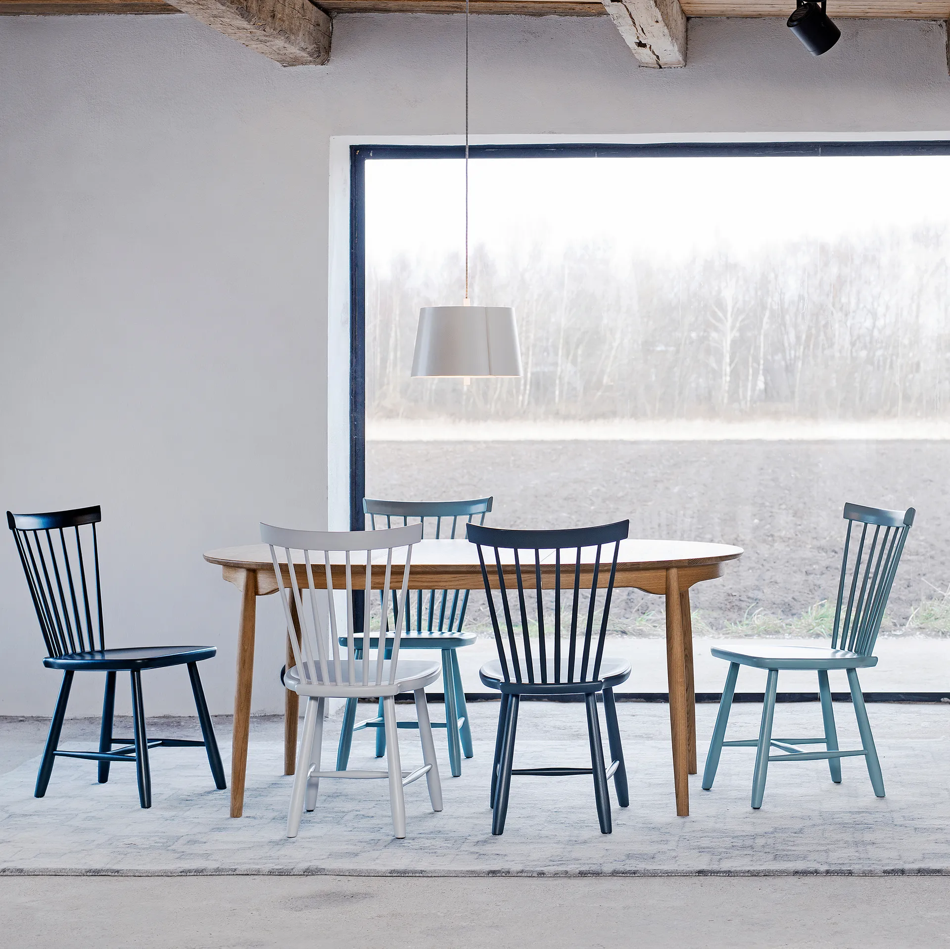 Carl matbord delbart Ø115 cm, Ek naturell olja Stolab