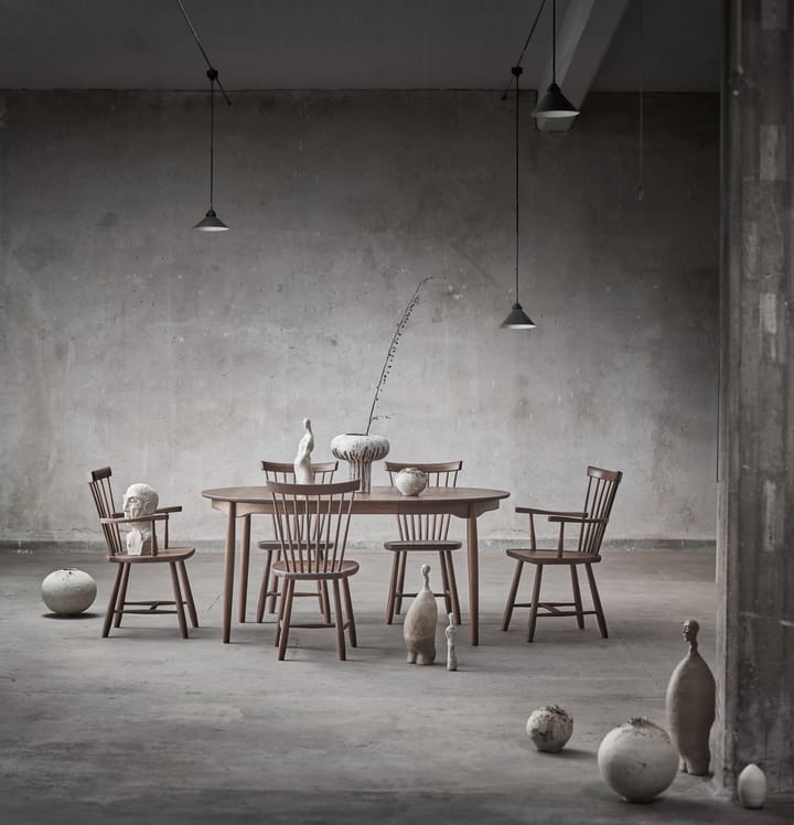Carl matbord delbart Ø115 cm, Smoked oak Stolab