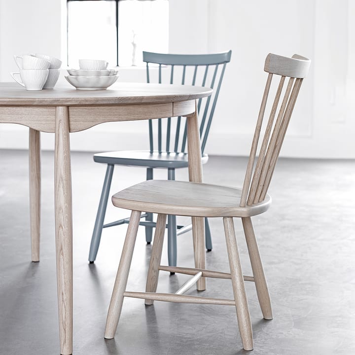 Carl matbord fast skiva Ø115 cm, Björk ljus mattlack Stolab