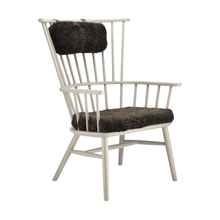 Henriette fåtölj dyna&nackkudde Svenssons beige-Espresso Stolab