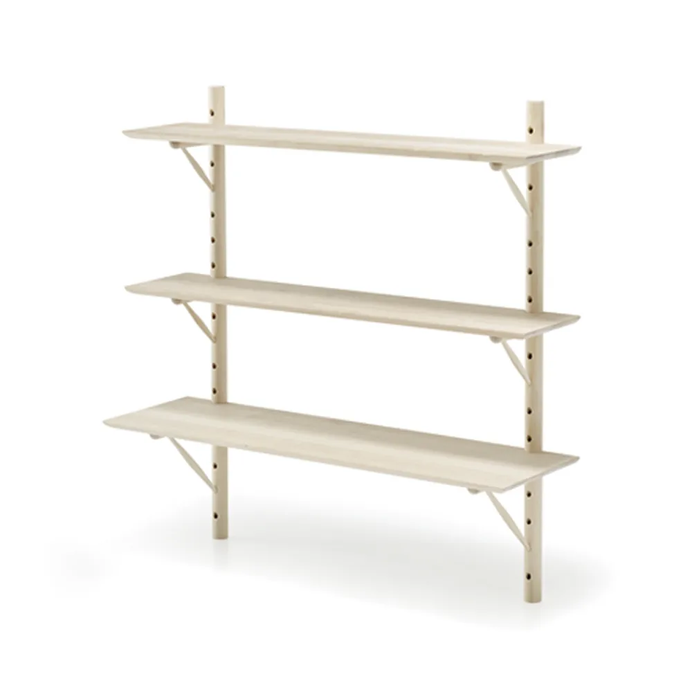 Ikon vägghylla, björk vitolja, djup 28cm Stolab