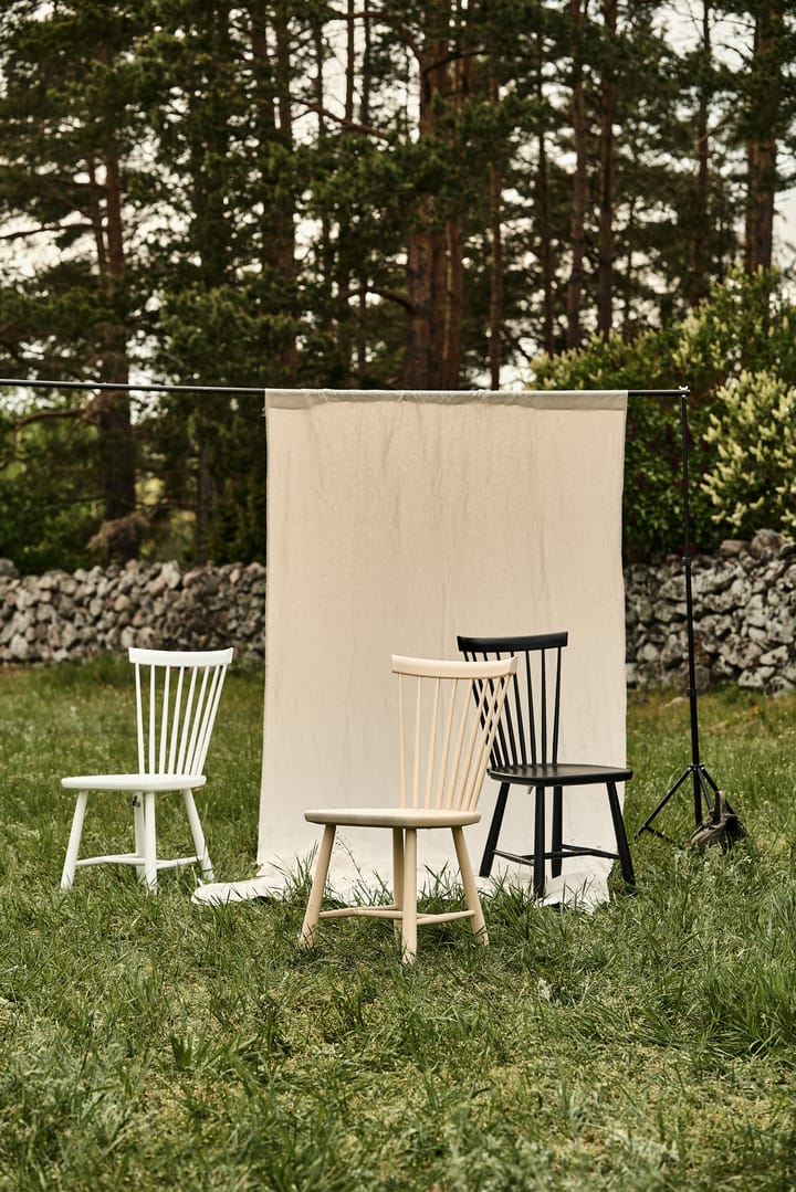 Lilla Åland stol björk, Svart 52 NSC S 9000-N (matt) Stolab