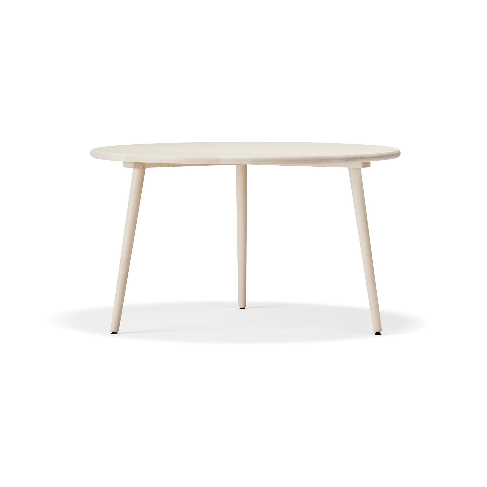 Miss Tailor bord Ø130 cm, björk ljus mattlack, fast skiva Stolab