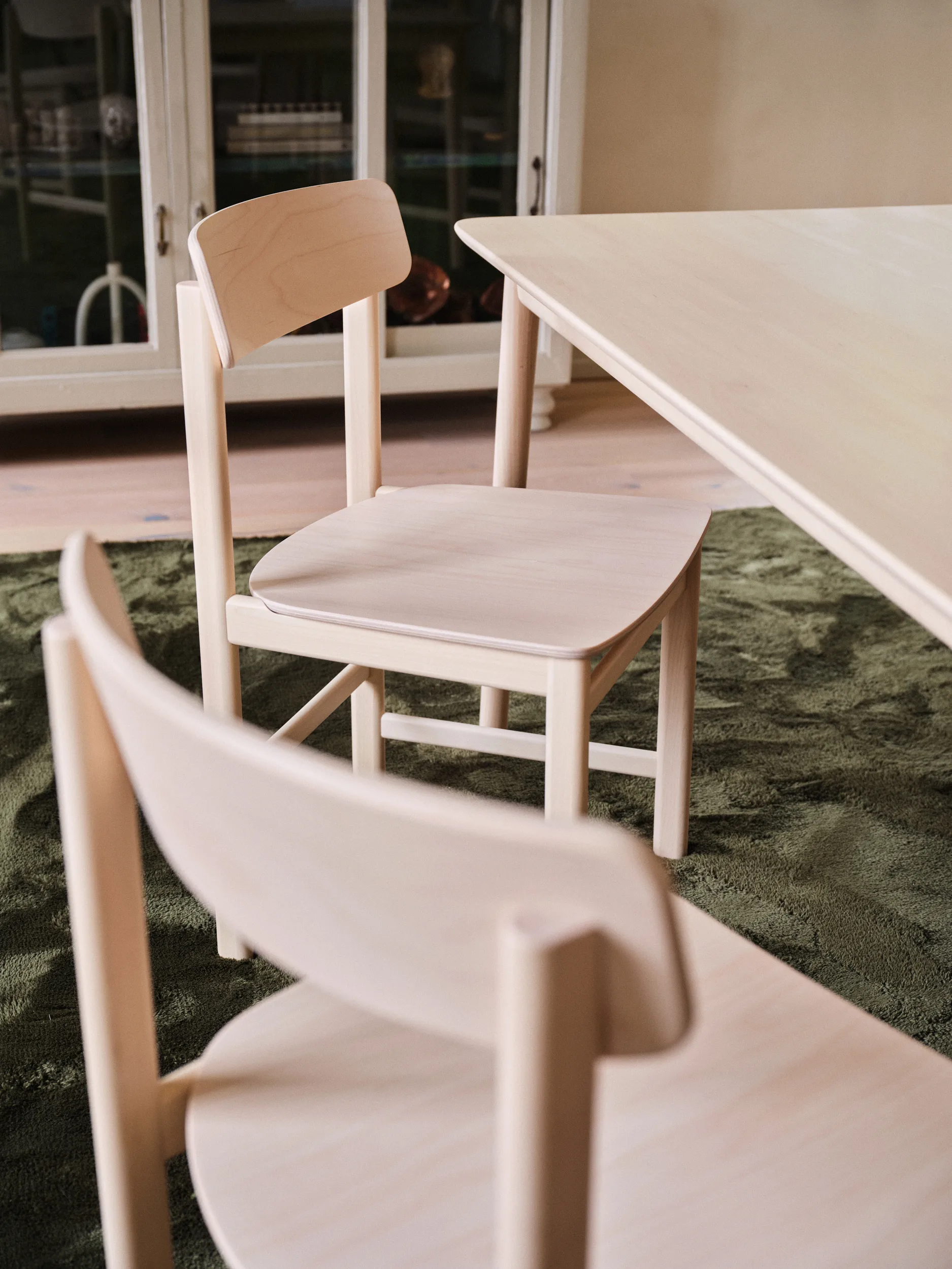 Pal karmstol, Björk ljus mattlack Stolab