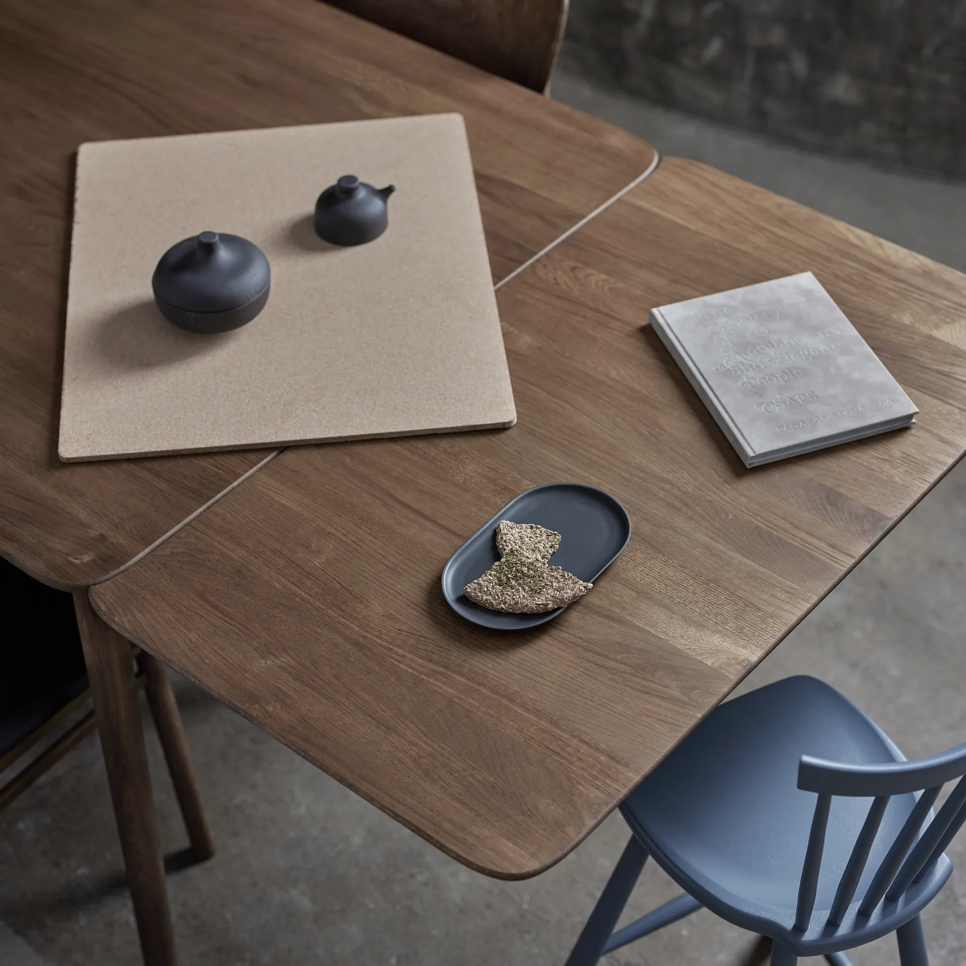 Prima Vista bord, Smoked oak 180x90 cm + 50 cm skiva Stolab