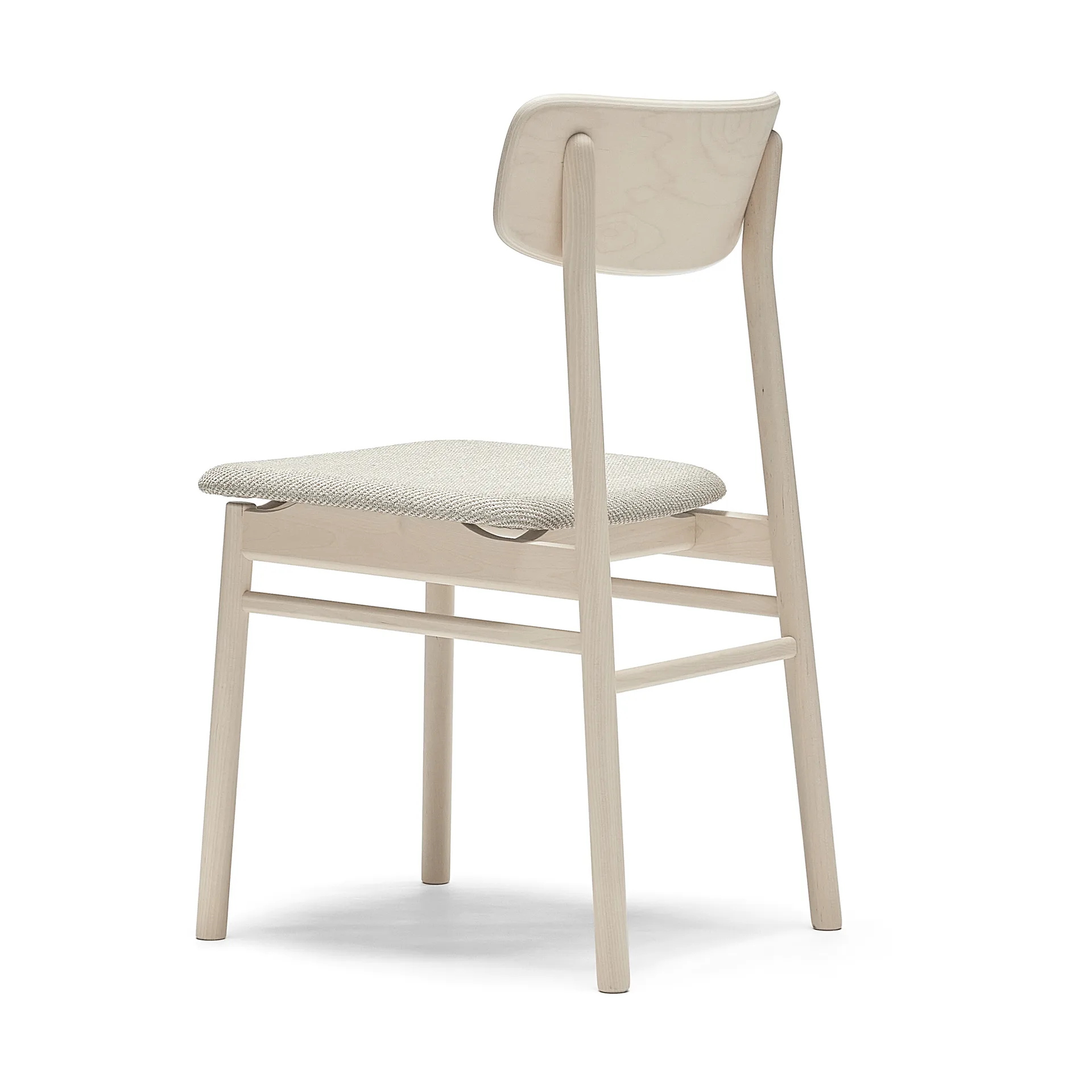 Prima Vista stol björk ljus mattlack, Tyg Atto Driftwood V3576/01 Stolab