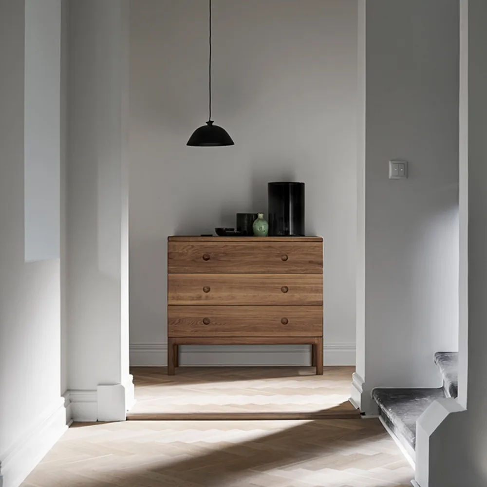 Prio byrå, ek naturell olja, låg Stolab