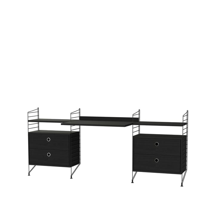 Stringhylla kontor svart - Kombination C - undefined - String Furniture