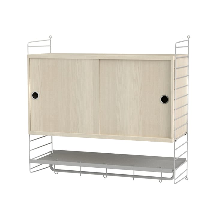Stringhylla sovrum ask & grå - Kombination F - undefined - String Furniture