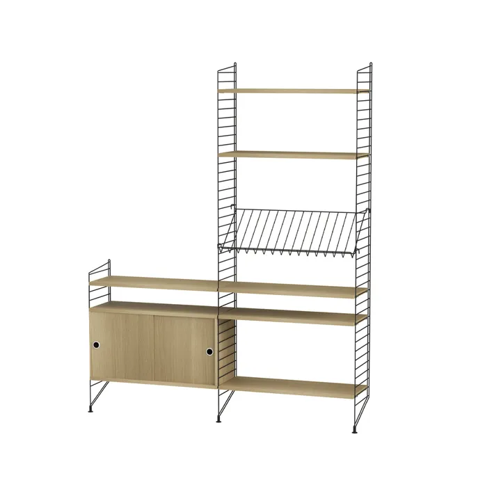 Köp Stringhylla vardagsrum ek & svart - Kombination K från String ...