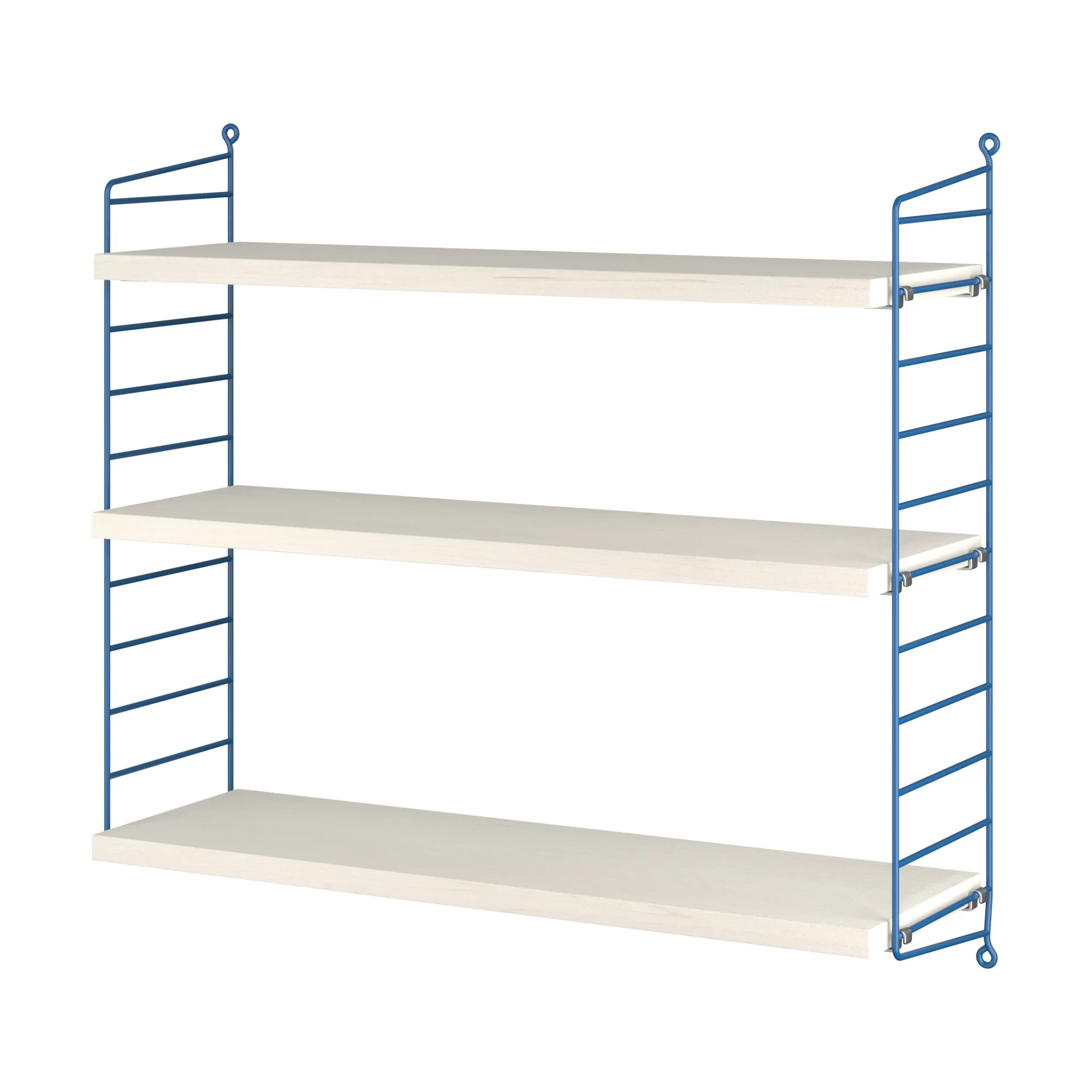 String 1949-2024 hylla Limited Edition 60x60x20 cm, Blue/white oiled pine String