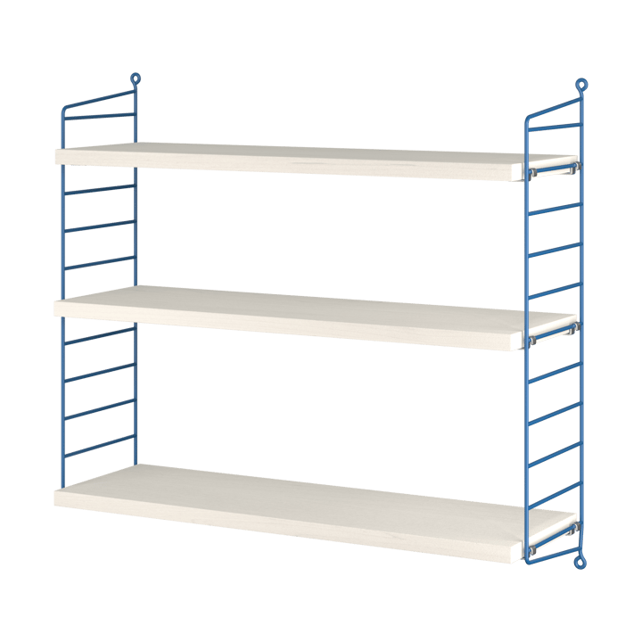 String 1949-2024 hylla Limited Edition 60x60x20 cm, Blue/white oiled pine String