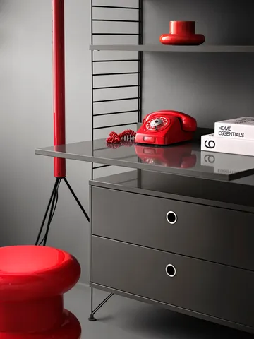 String arbetsskiva - Mörkgrå, 78x58 cm - String