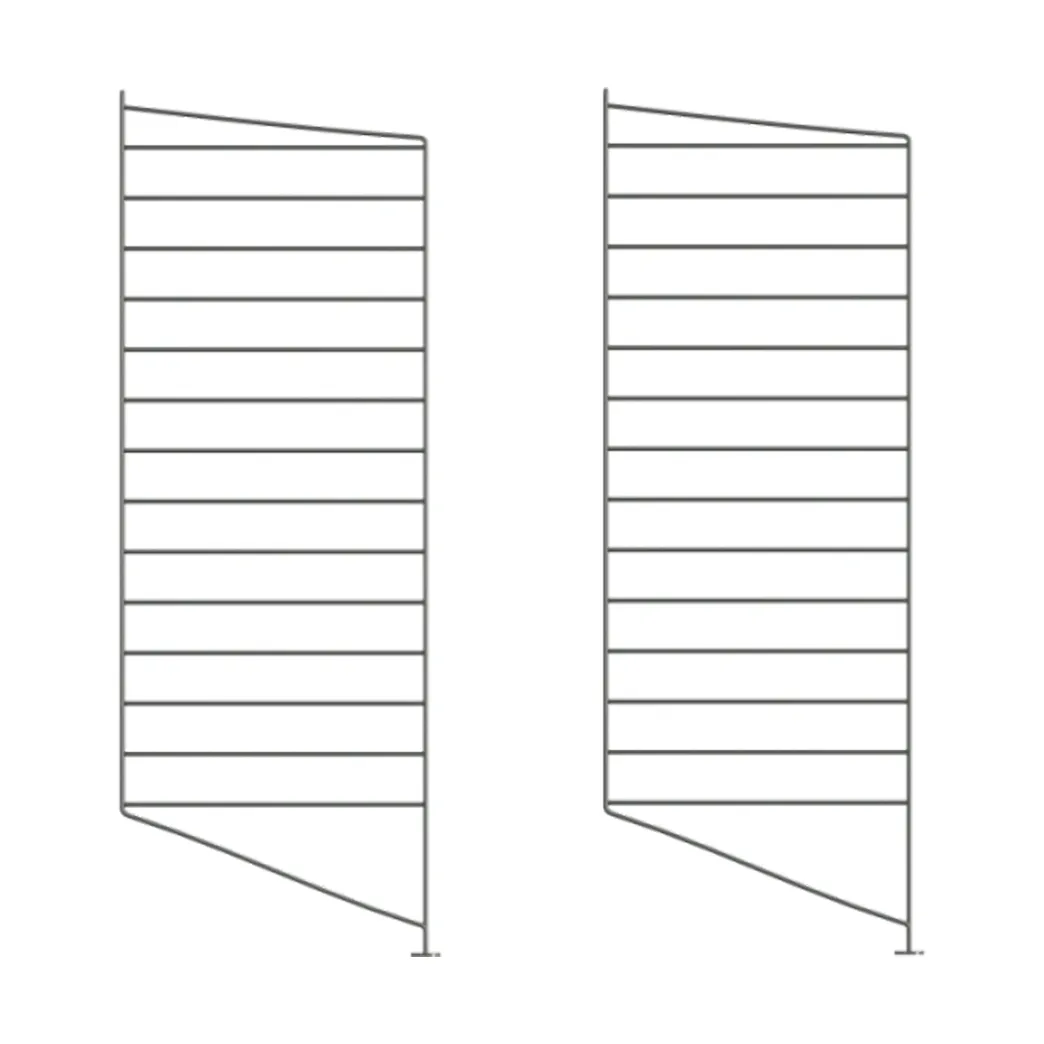 String golvgavel, Mörkgrå, 85x30 cm, 2-pack String