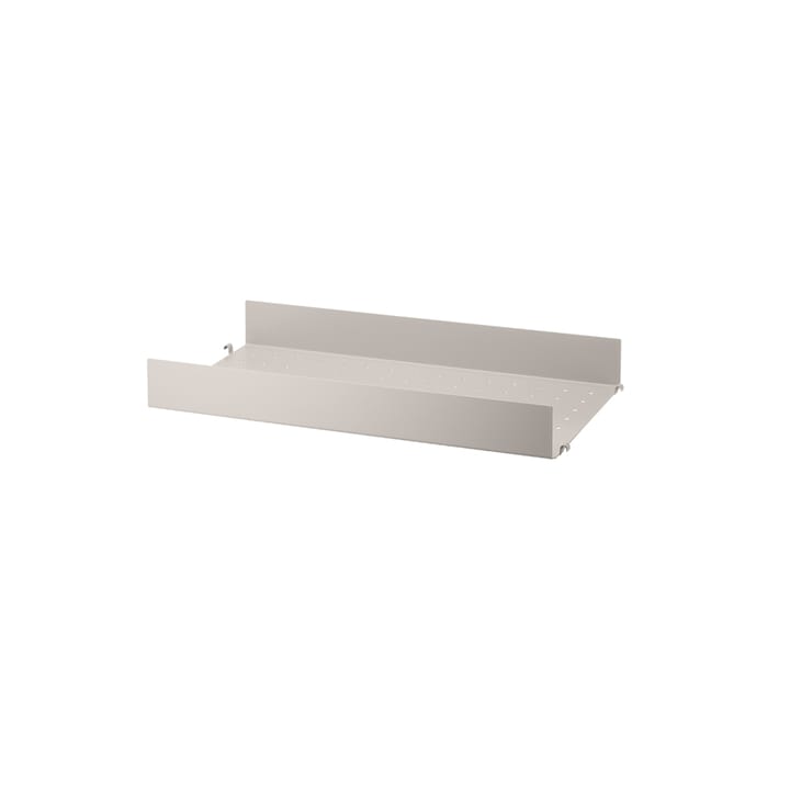 String hyllplan metall, beige, 58x30 cm, hög kant String