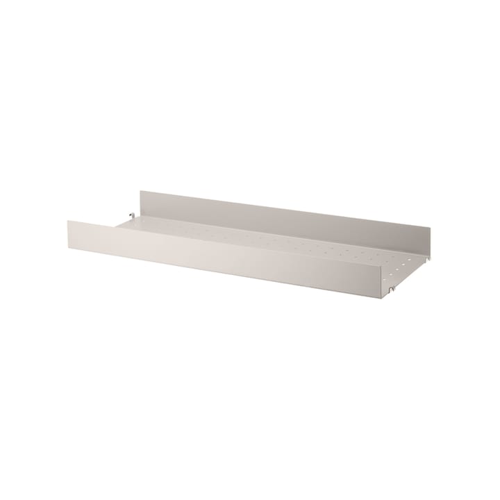 String hyllplan metall, beige, 78x30 cm, hög kant String