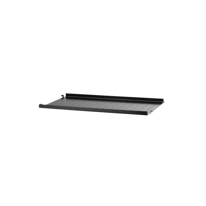 String hyllplan metall, svart, 58x30 cm, låg kant String