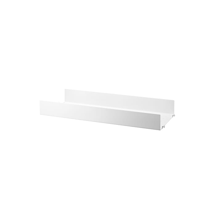 String hyllplan metall, vit, 58x20 cm, hög kant String