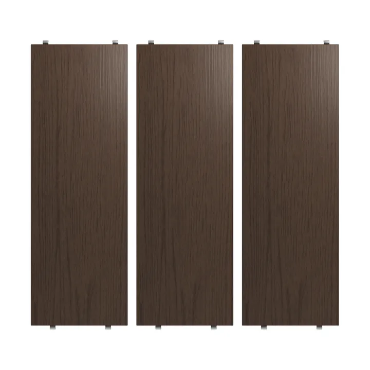 String hyllplan - Mörk ek, 58x20 cm, 3-pack - String